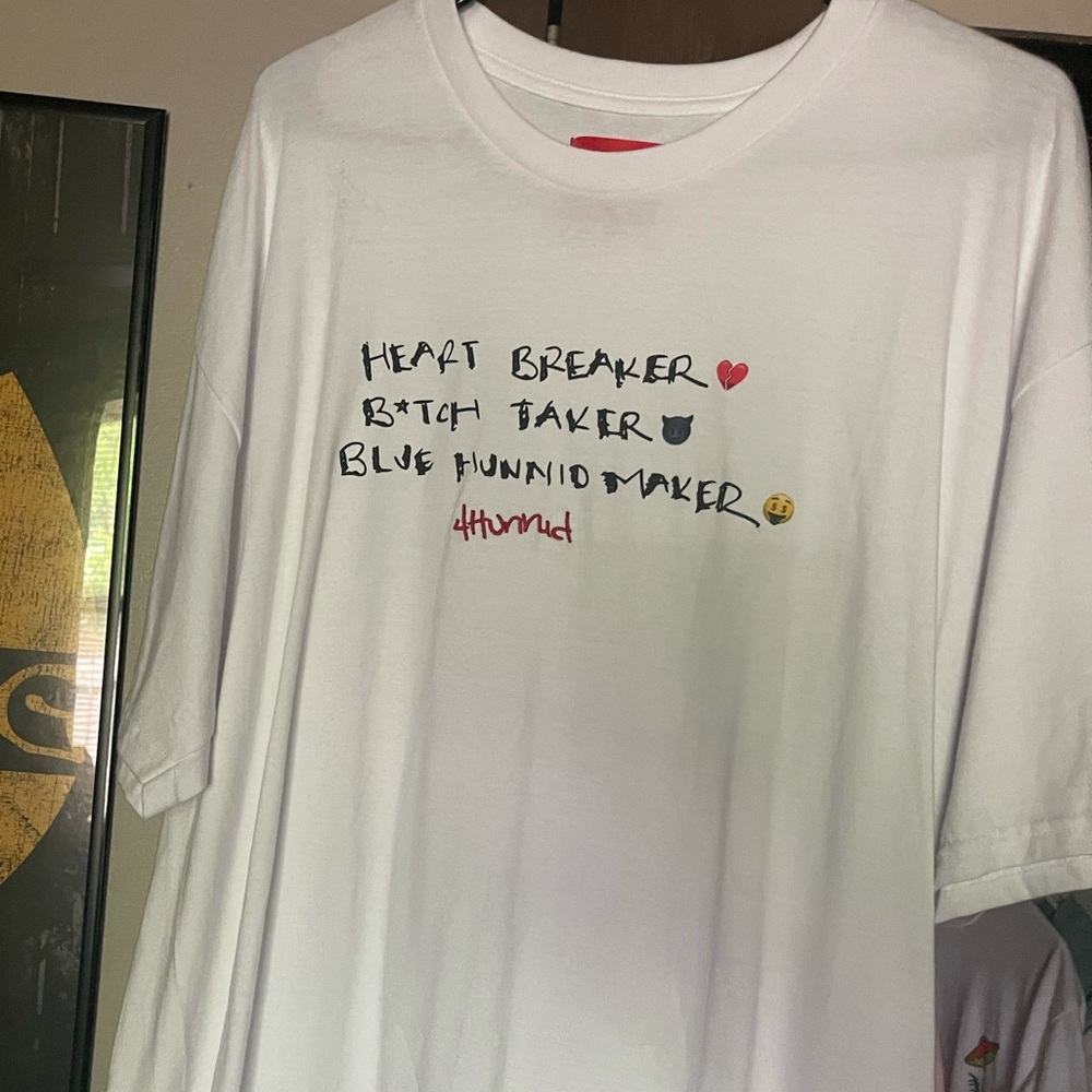 YG 4HUNNID Heartbreaker SS WHITE